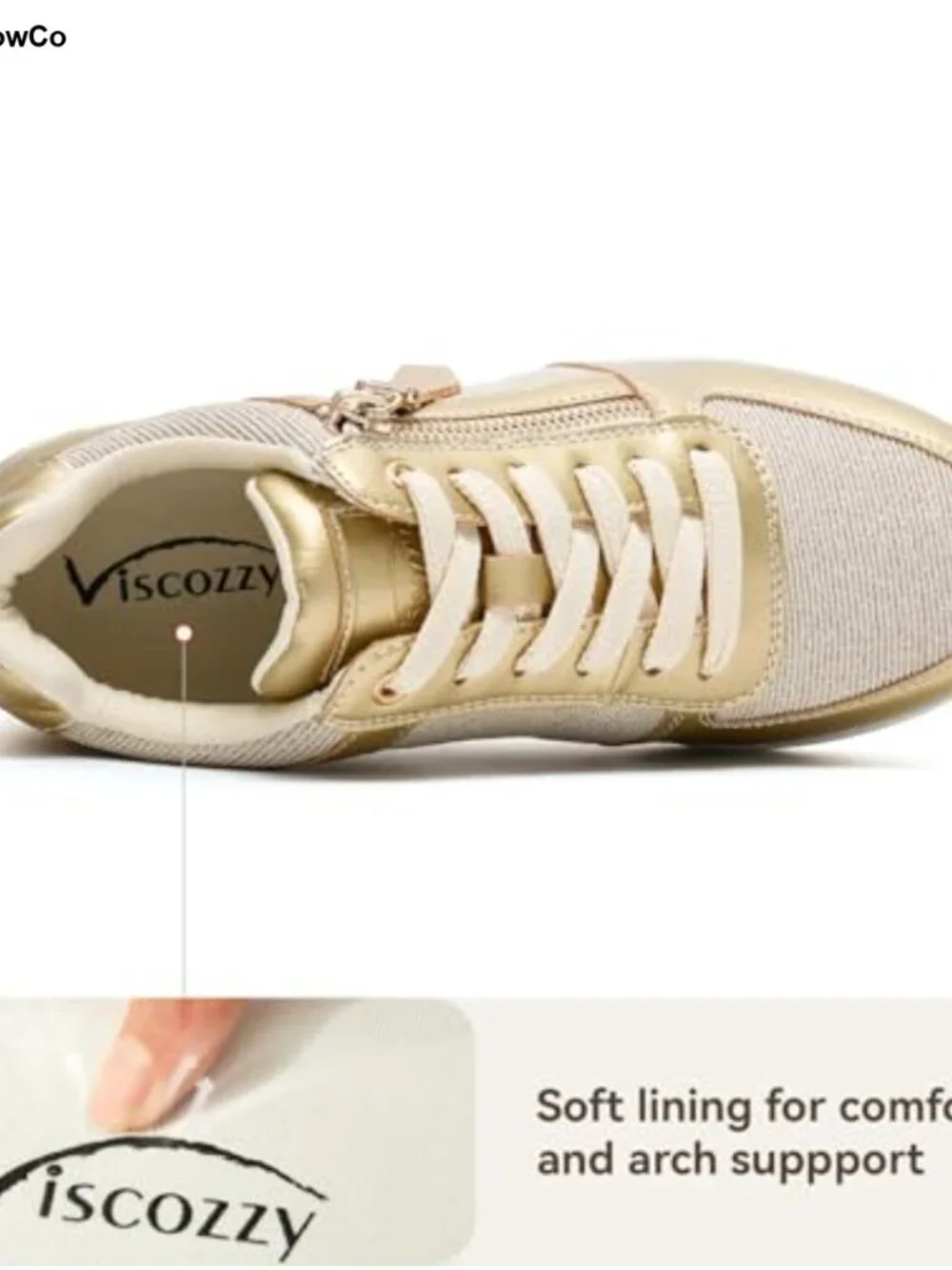 Wedge Sneakers Women Platform Tennis Shoes Breathable Lace-Up Comfort